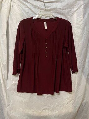 PerSeption Concept Blouse (Red) NEW & UNWORN (soft, comfy)
